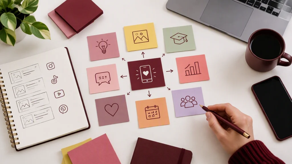 Social media posts planned with a reason